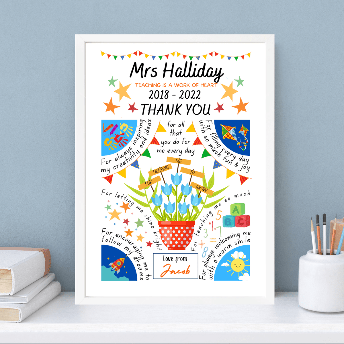 Personalised Thank You Teacher Gift | End of term present - The Word Shack