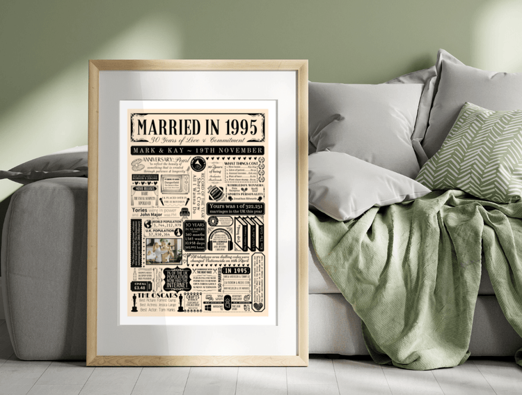 Personalised 30th Anniversary Prints - The Word Shack