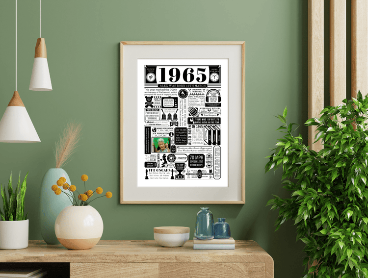 Personalised 60th birthday Prints - The Word Shack