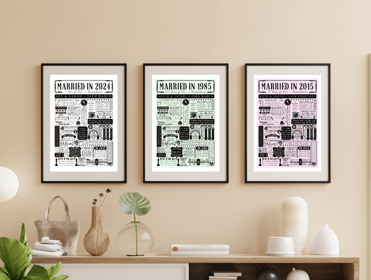 Personalised Anniversary Prints - The Word Shack