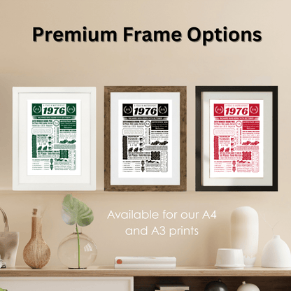 1976 Personalised 50th Birthday Motorsport Print - The Word Shack