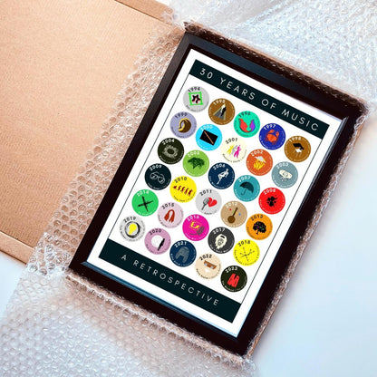 30 Years of Music | 1995 Road to 30 in Iconic Albums - Personalised 30th Birthday Print - The Word Shack