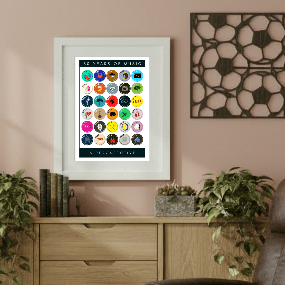 30 Years of Music & Iconic Albums Since 1996 | Personalised 30th Birthday Print - The Word Shack