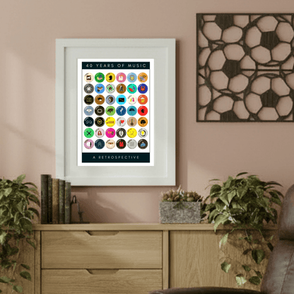 40 Years of Music & Iconic Albums Since 1986 | Personalised 40th Birthday Print - The Word Shack
