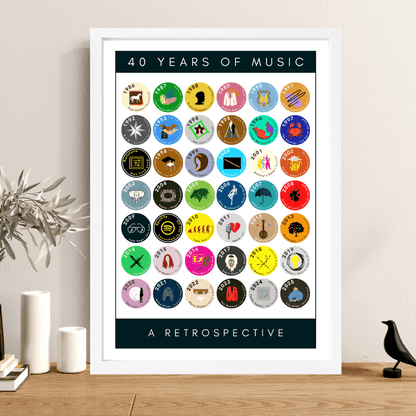 40 Years of Music & Iconic Albums Since 1986 | Personalised 40th Birthday Print - The Word Shack