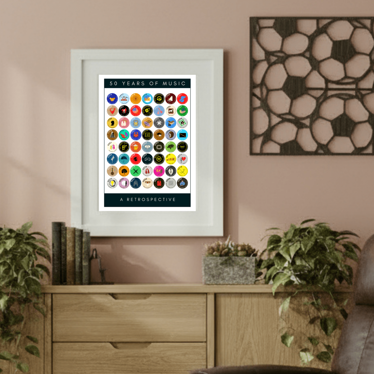 50 Years of Music & Iconic Albums Since 1976 | Personalised 50th Birthday Print - The Word Shack
