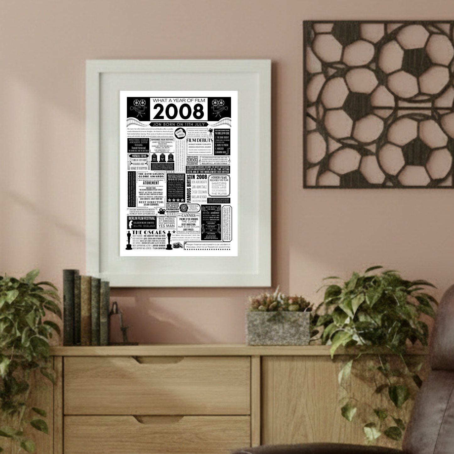 Personalised 18th Birthday Film Print - Custom 2008 Facts