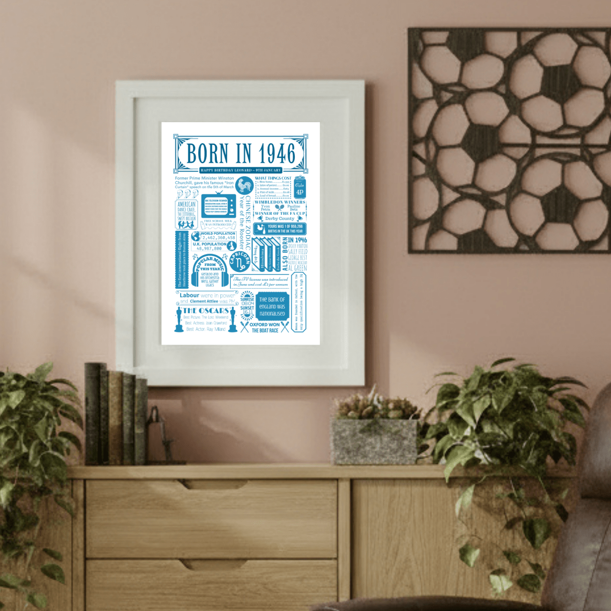 Born in 1946 | Personalised 80th Birthday Gift - The Word Shack