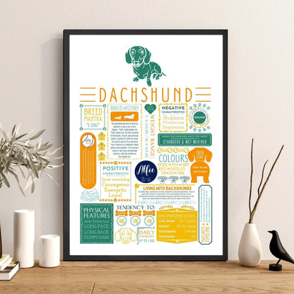 Dachshund Sausage Dog Personalised Fact Print - The Word Shack