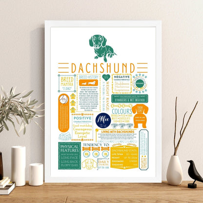 Dachshund Sausage Dog Personalised Fact Print - The Word Shack