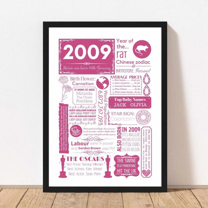Personalised 16th Birthday Print - Elegant Design - The Word Shack