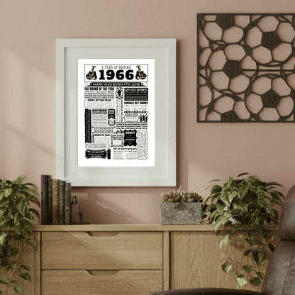 Personalised 1966 Boxing Print - 60th Birthday Gift - The Word Shack
