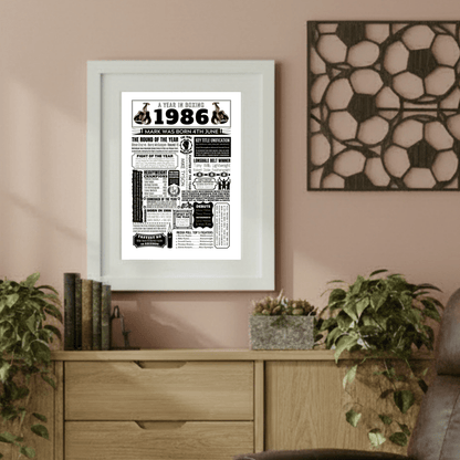 Personalised 1986 Boxing Print - 40th Birthday Gift - The Word Shack