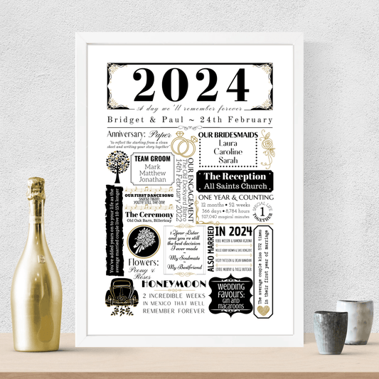 Personalised 1st Anniversary Print - Special Memories - The Word Shack
