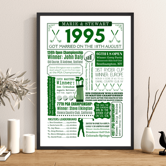 Personalised 30th Anniversary Golf Print - The Word Shack