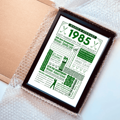 Personalised 40th Anniversary Golf Print - The Word Shack
