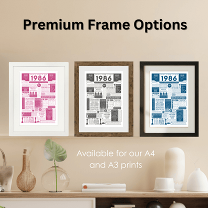 Personalised 40th Birthday Film Print - Custom 1986 Facts - The Word Shack