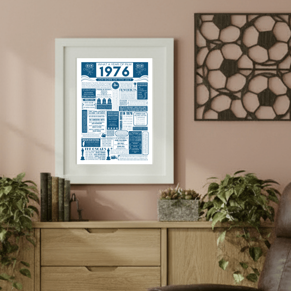 Personalised 50th Birthday Film Print - Custom 1976 Facts - The Word Shack