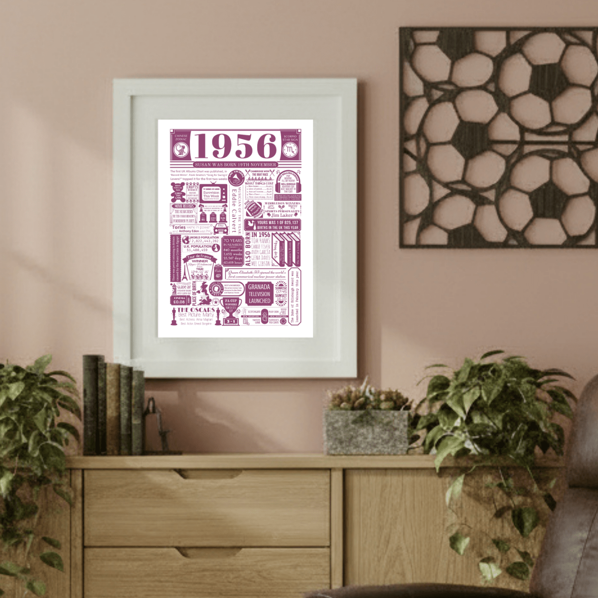 Personalised 70th Birthday Print | Facts From 1956 - The Word Shack