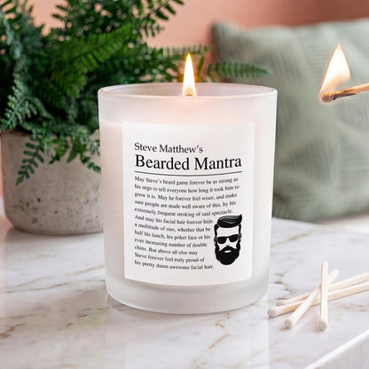 Personalised Bearded Man Candle Funny Gift For A Man With A Beard - The Word Shack