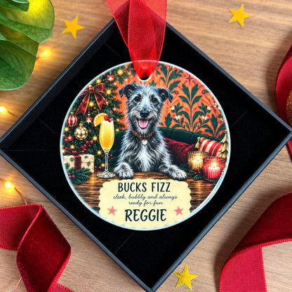 Personalised Bedlington Whippet Christmas Ornament - The Word Shack