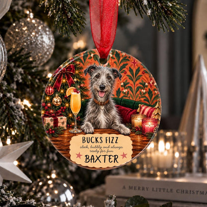 Personalised Bedlington Whippet Christmas Ornament - The Word Shack