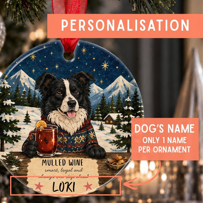 Personalised Border Collie Christmas Ornament - The Word Shack