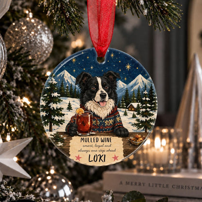 Personalised Border Collie Christmas Ornament - The Word Shack