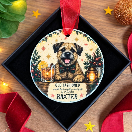 Personalised Border Terrier Christmas Ornament - The Word Shack