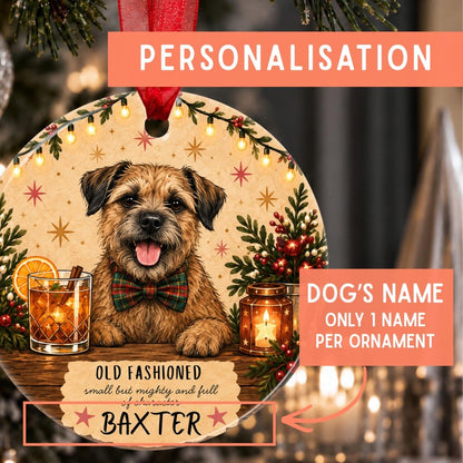 Personalised Border Terrier Christmas Ornament - The Word Shack