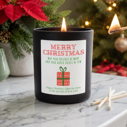 Personalised Christmas Candle, Funny Gift for Friends - The Word Shack