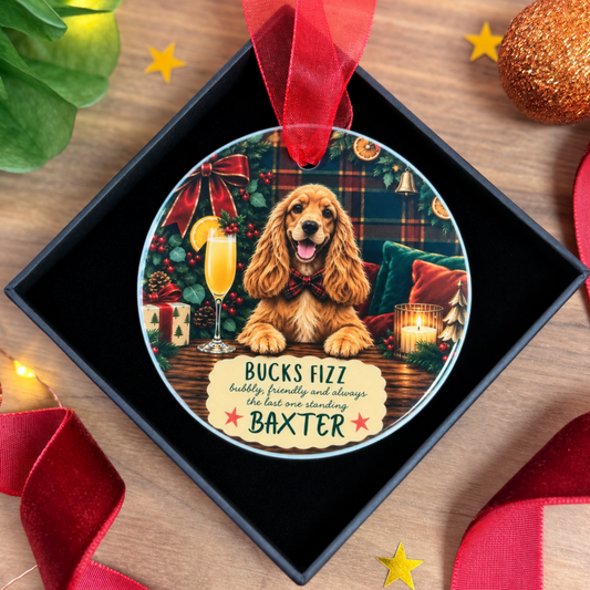 Personalised Cocker Spaniel Christmas Bauble, Dog Lover Gift - The Word Shack