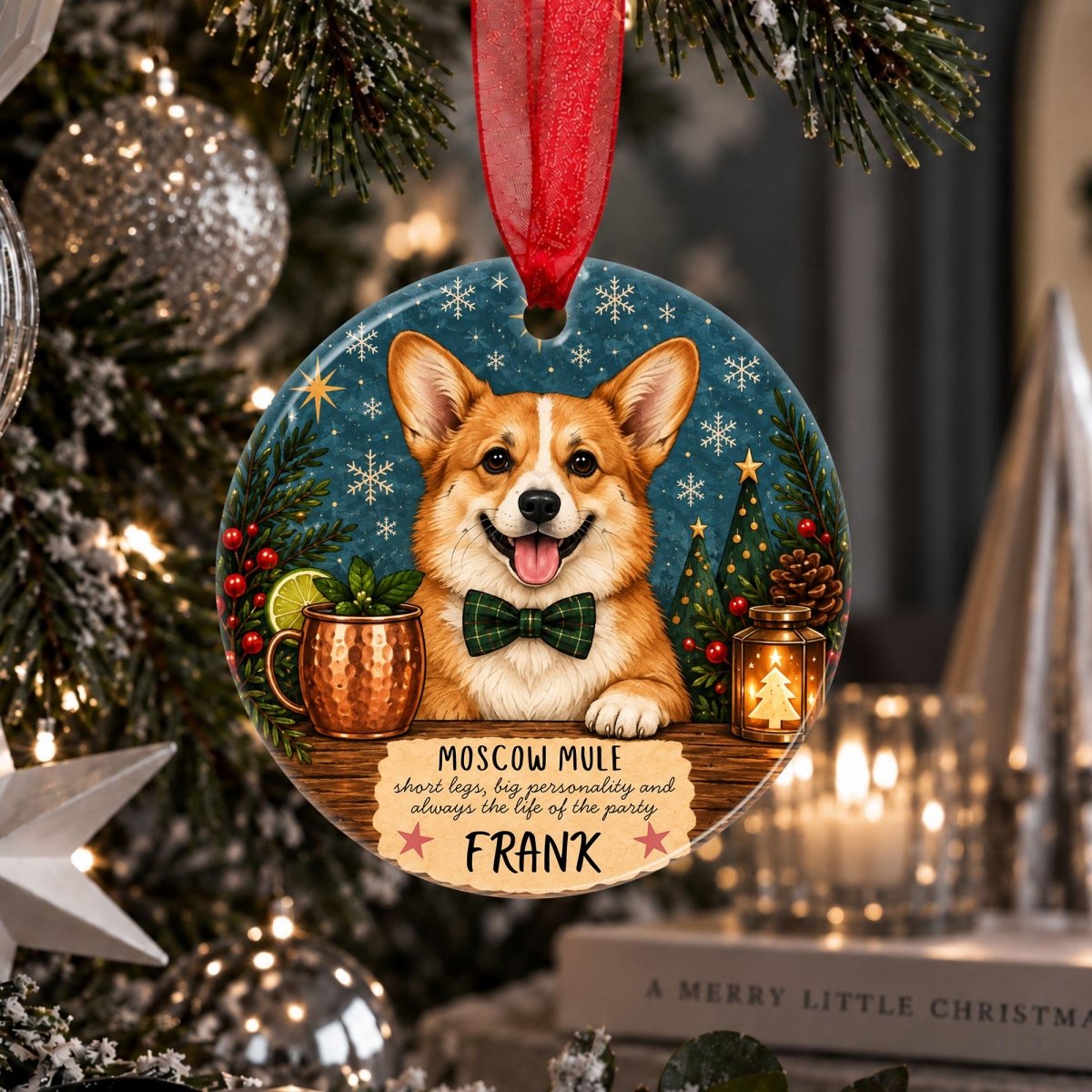 Personalised Corgi Christmas Ornament, Corgi Dog Gift - The Word Shack