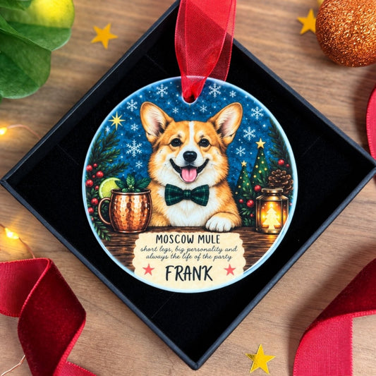 Personalised Corgi Christmas Ornament, Corgi Dog Gift - The Word Shack