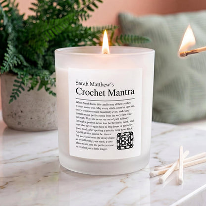 Personalised Crochet Candle Funny Crochet Gift For Her - The Word Shack