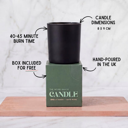 Personalised Cycling Mantra Candle Funny Gift For Cyclists - The Word Shack