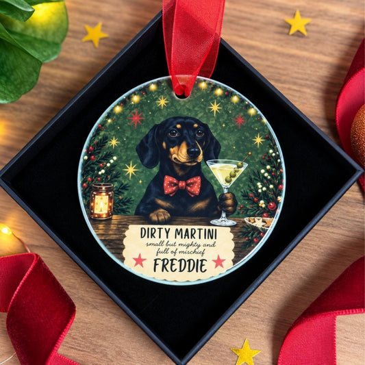 Personalised Dachshund Christmas Bauble, Sausage Dog Lover Gift - The Word Shack