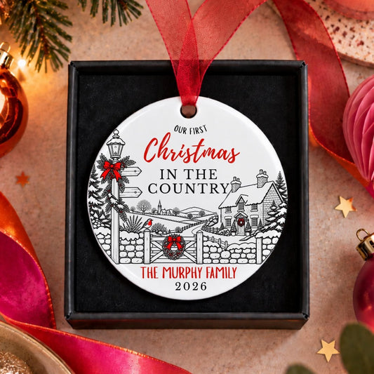 Personalised First Christmas in the Country Decoration - The Word Shack