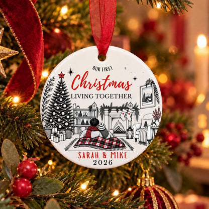 Personalised First Christmas Living Together Bauble - The Word Shack