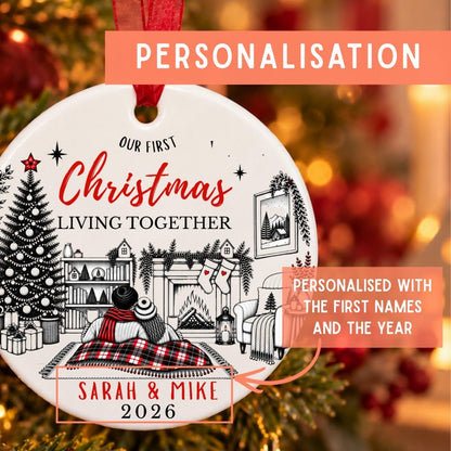 Personalised First Christmas Living Together Bauble - The Word Shack