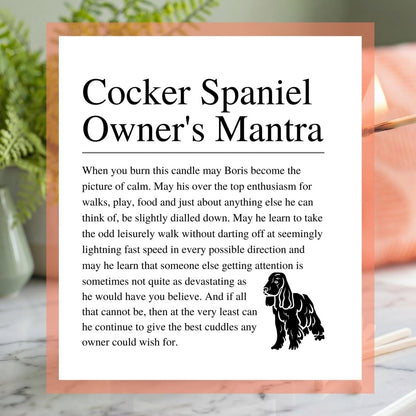 Personalised Funny Cocker Spaniel Candle - The Word Shack