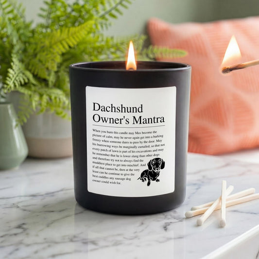 Personalised Funny Dachshund Candle - The Word Shack