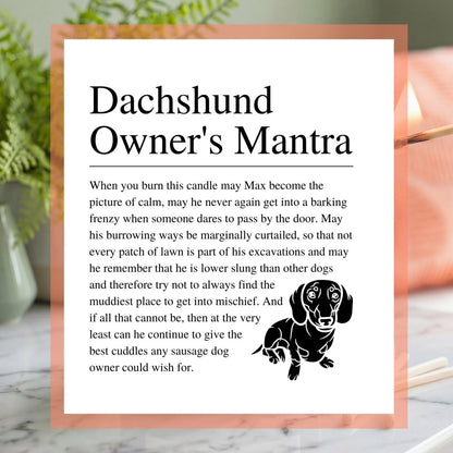 Personalised Funny Dachshund Candle - The Word Shack
