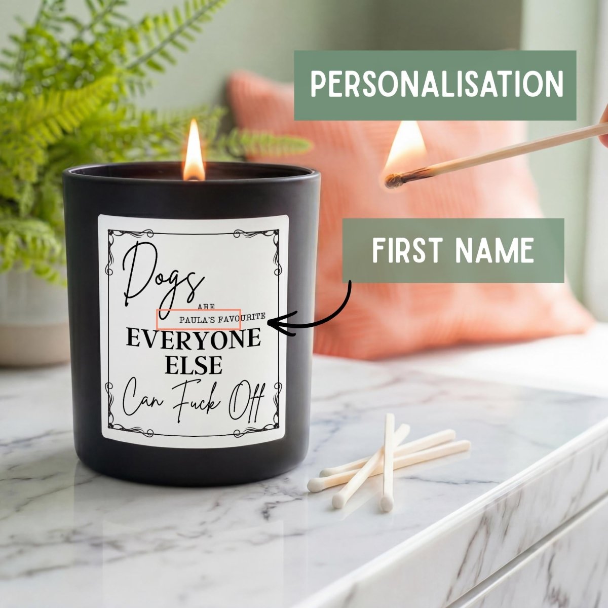 Personalised Funny Dog Lover Candle - The Word Shack