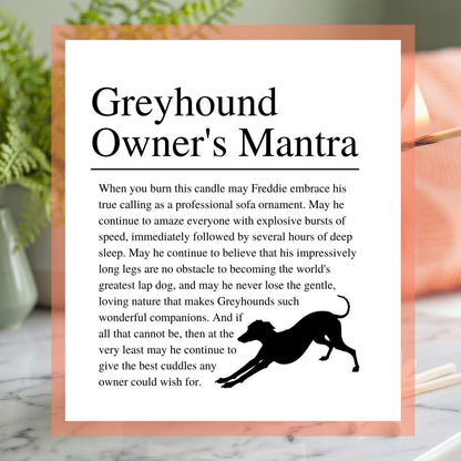 Personalised Funny Grey Hound Candle - The Word Shack