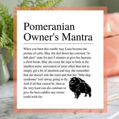 Personalised Funny Pomeranian Candle For Dog Owner - The Word Shack