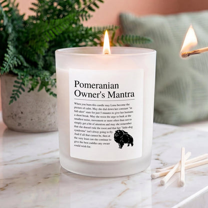 Personalised Funny Pomeranian Candle For Dog Owner - The Word Shack