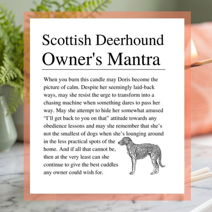 Personalised Funny Scottish Deerhound Candle - The Word Shack