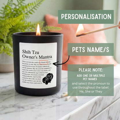 Personalised Funny Shih Tzu Candle - The Word Shack