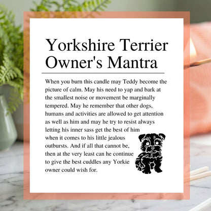 Personalised Funny Yorkshire Terrier Candle - The Word Shack